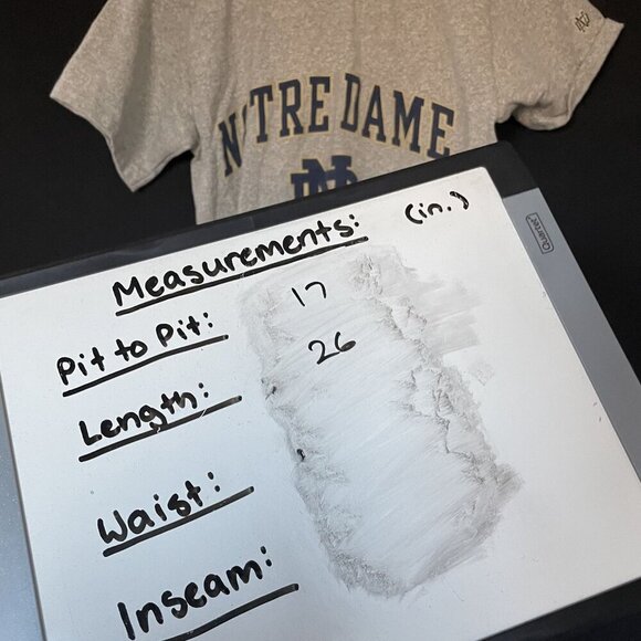 Notre Dame Gray T-Shirt By The Cotton Exchange women's size small casual top - Picture 6 of 7